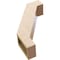 Ekena Millwork 5-inch W x 16-inch D x 22-inch H Burlington Rough Cedar Woodgrain TimberThane Knee Brace, Primed BRCUR05X16X22BURRCPR - alternate 2
